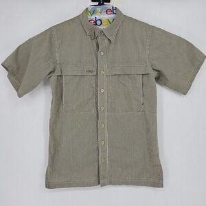 GameGuard Shirt Mens Small Fishing Button‎ Down Vented Performance Check UPF